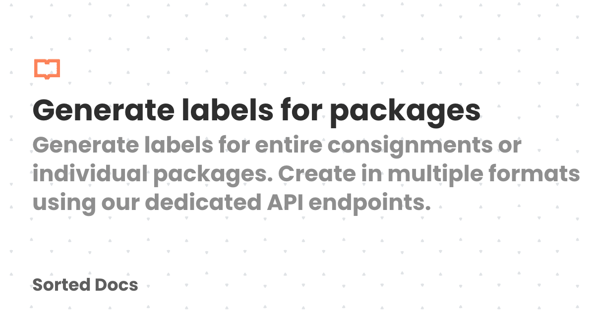 Generate labels for packages | Sorted Docs