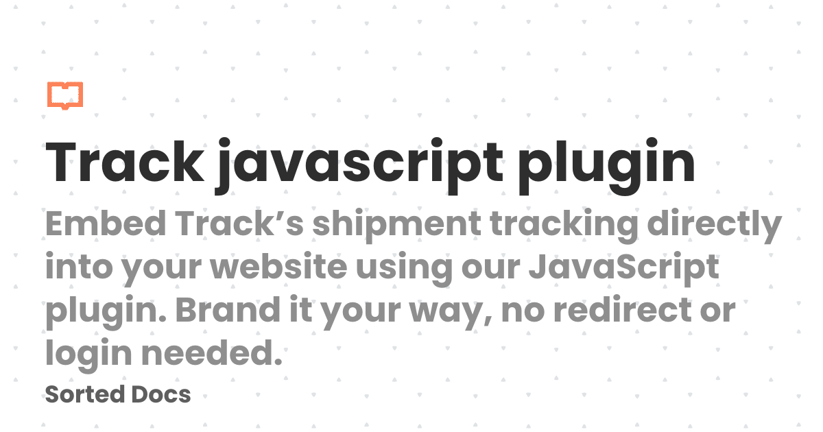 Track javascript plugin | Sorted Docs