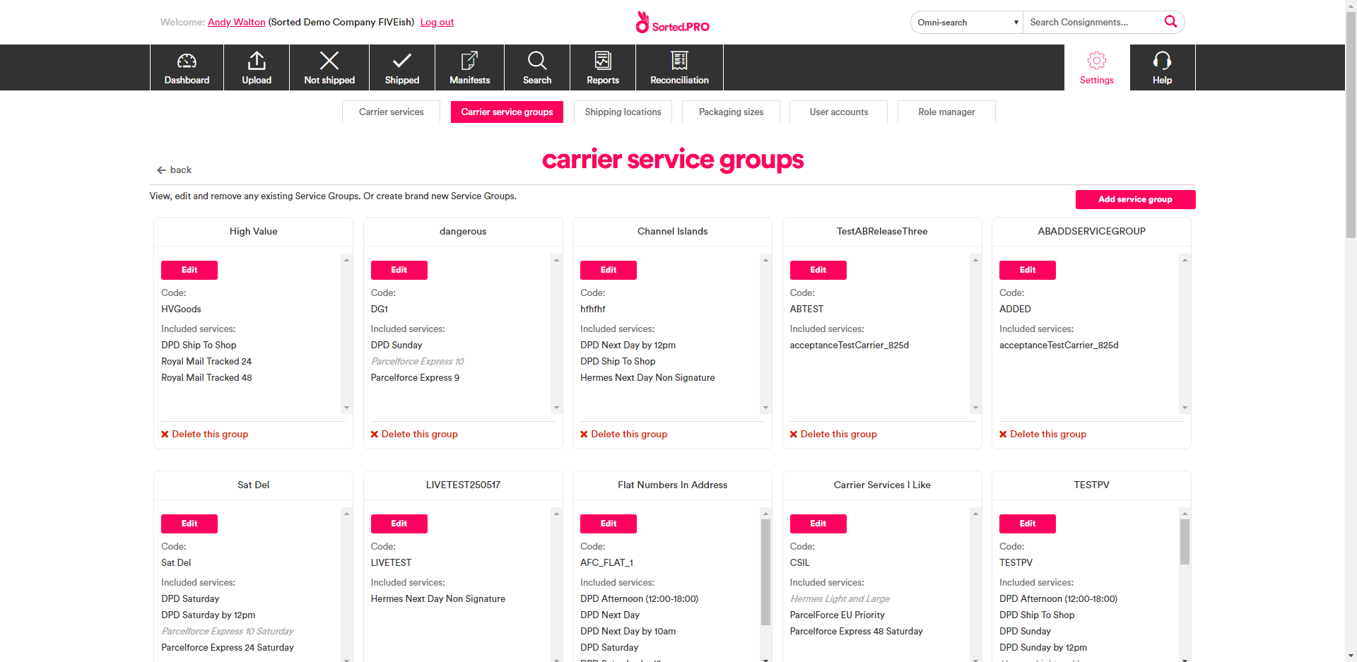 carrier-service-groups